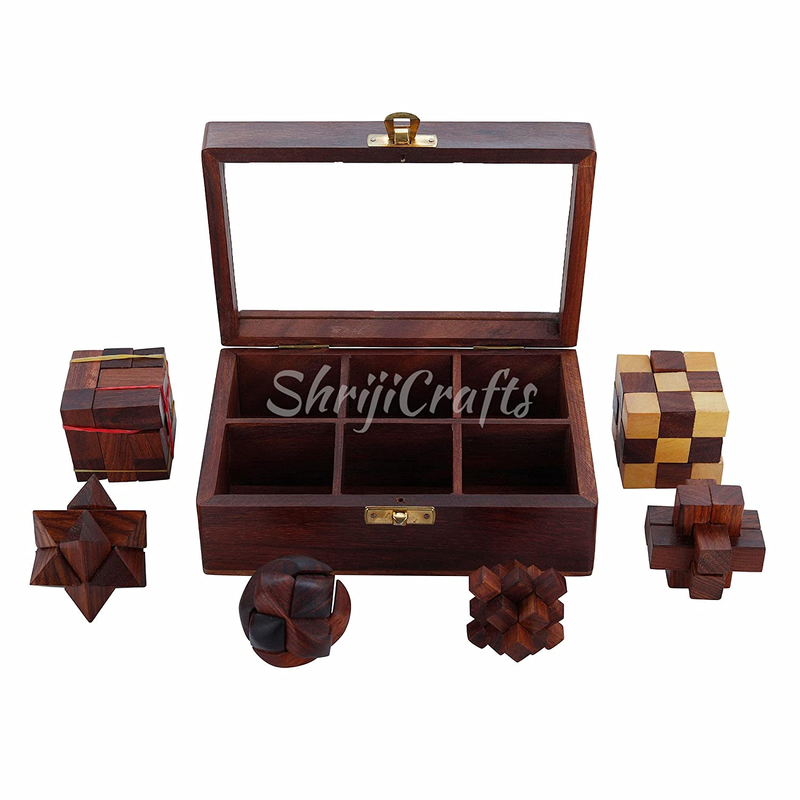 Ortus Arts Wooden 3D Puzzle Six in One Game Set for Kids and Adults